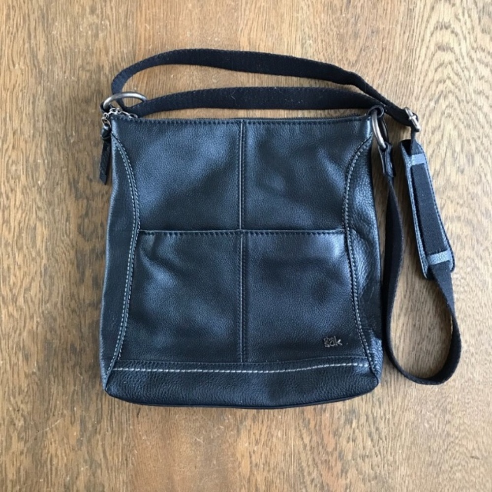 The Sak Crossbody Bag Black Leather Purse Bag